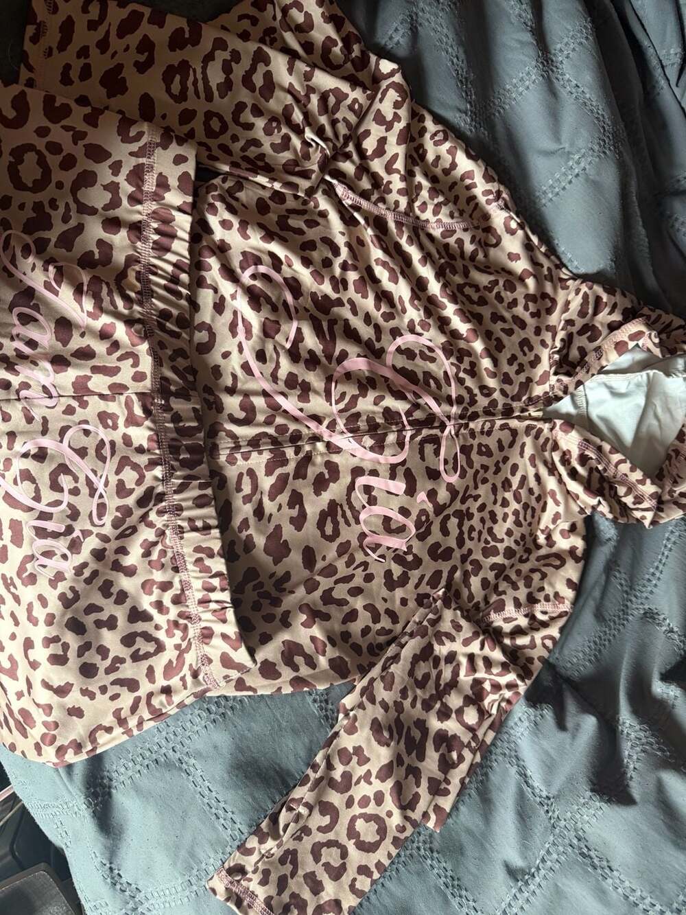 I AM GIA Leopard Print Zip-Up Hoodie